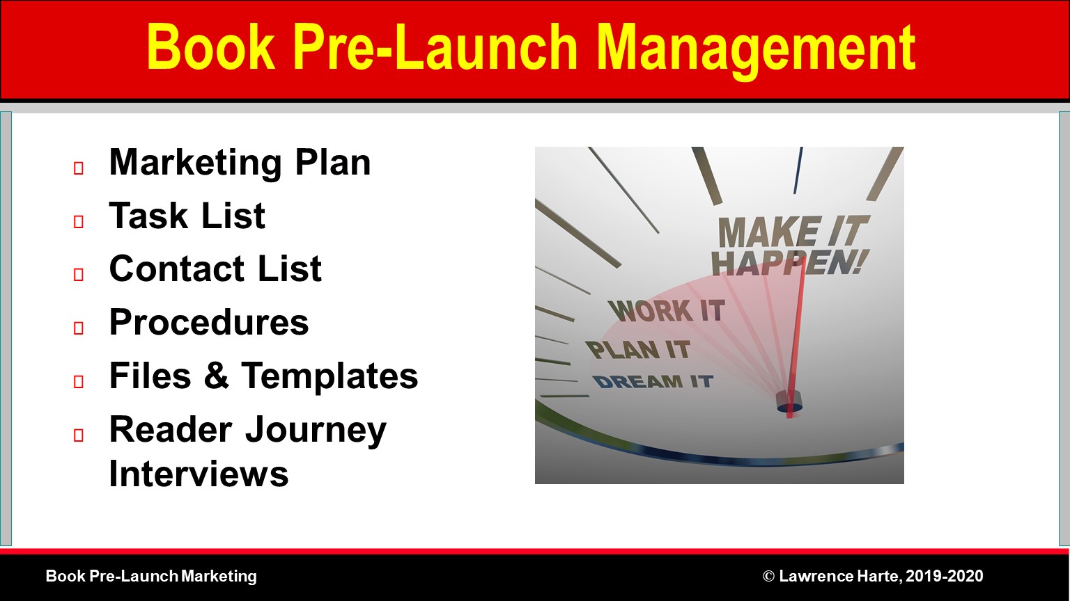 Book Pre-Launch Marketing Management