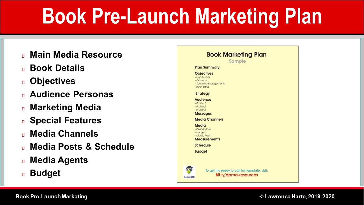 Book Pre-Launch Marketing Plan