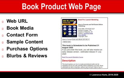 Book Pre-Launch Marketing Product Web Page